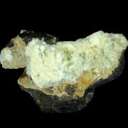 Phosphophyllite / (classic textbook twins) / with Siderite & Sphalerite
