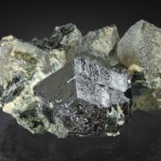 Cassiterite on Quartz w. Chlorite