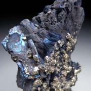 Pyrite on Covellite