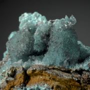 Rosasite with Aurichalcite and Calcite