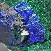 Azurite on Malachite Ps. Azurite