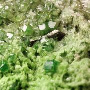 HEAZLEWOODITE, gem GARNET var. GROSSULAR var. CHROMIAN