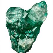 Dioptase, quartz