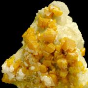 Wulfenite, calcite