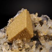 Siderite pseudo after Calcite with  Galena, Quartz