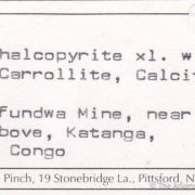 Chalcopyrite with Carrollite and Calcite