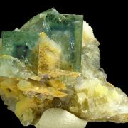 Fluorite, quartz MONGOLIA