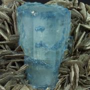 Beryl (variety aquamarine) with Muscovite