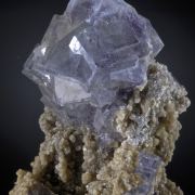 Fluorite on Muscovite with Quartz