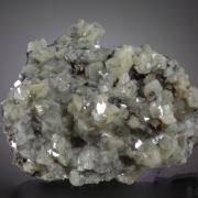 Smithsonite on Cerussite - rhomb habit crystals