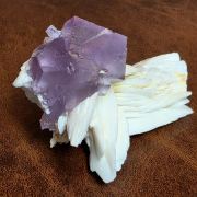 Fluorite on Barite