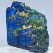 Chalcostibite with Azurite and Malachite