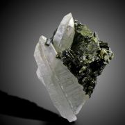 Epidote on Quartz - Flor de Peru I claim (Tantadora Mine), Peru