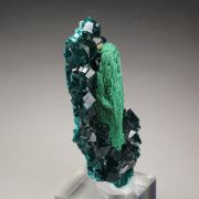 DIOPTASE, MALACHITE pseudomorph