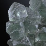 Fluorite - etched crystals with Schorl, Hyalite Opal and Microcline