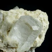 Beryl (var. Goshenite) and Quartz with Schorl