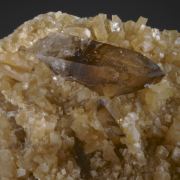 Barite (Baryte) on Calcite 
