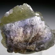 Chabazite on Prehnite with Tanzanite