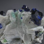 Azurite on Anglesite over Cerussite etc.