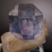 Fluorite (alternating color faces, internal bubbles)