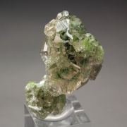 gem GARNET var. GROSSULAR with GREEN CHROMIAN PHANTOMS, DIOPSIDE