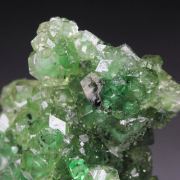gem GARNET var. GROSSULAR with GREEN CHROMIAN PHANTOMS, CHROMITE