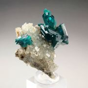 gem DIOPTASE bi-terminated, QUARTZ