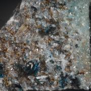 Lazulite with Wardite, gemmy Siderite and Quartz 