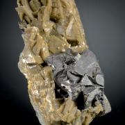 Freibergite - Tetrahedrite group on Siderite - classic European