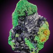 Azurite  on Arsentsumebite