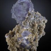 Fluorite on Muscovite with Quartz