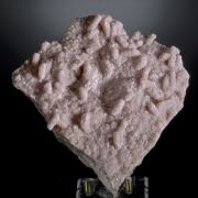 Rhodochrosite pseudo after Barite crystals