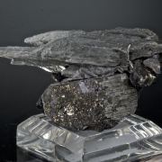 Bismuthinite with Ferberite and Fluorite, Cosalite etc.