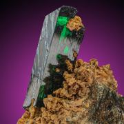 Vivianite  on Siderite