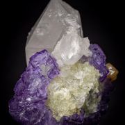 Fluorite on Quartz with Scheelite
