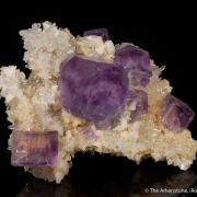 Fluorite on Dolomite with Quartz