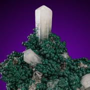 Tarnowitzite  on Malachite