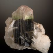 Elbaite- Three color Tourmaline on Clevelandite
