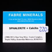 Sphalerite with Calcite