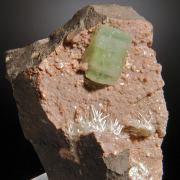 Apophyllite with Natrolite on Albite