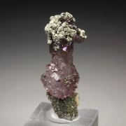 scepter QUARTZ var. AMETHYST with RUTILE inclusions, PYRITE