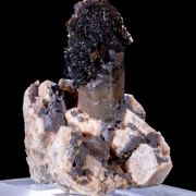 Goethite Spray on Smoky Quartz & Microcline