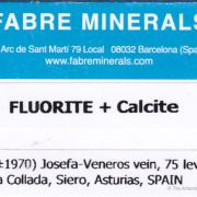 Fluorite on Calcite