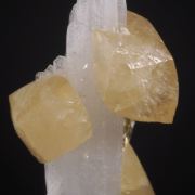 Calcite crystals on Celestite spray