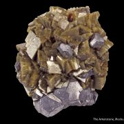 Galena and Siderite on Quartz
