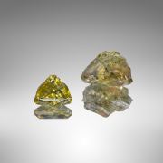 Pallasite Meteorite (Rough 0.90 ct & Cut 0.41 ct)