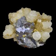 Galena, quartz, calcite