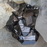 Cassiterite with Quartz, Fluorapatite and Arsenopyrite