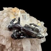 Beryl var. goshenite, tourmaline, quartz