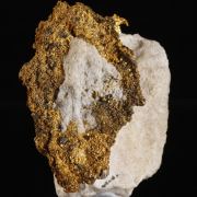 Gold with Bournonite on Quartz